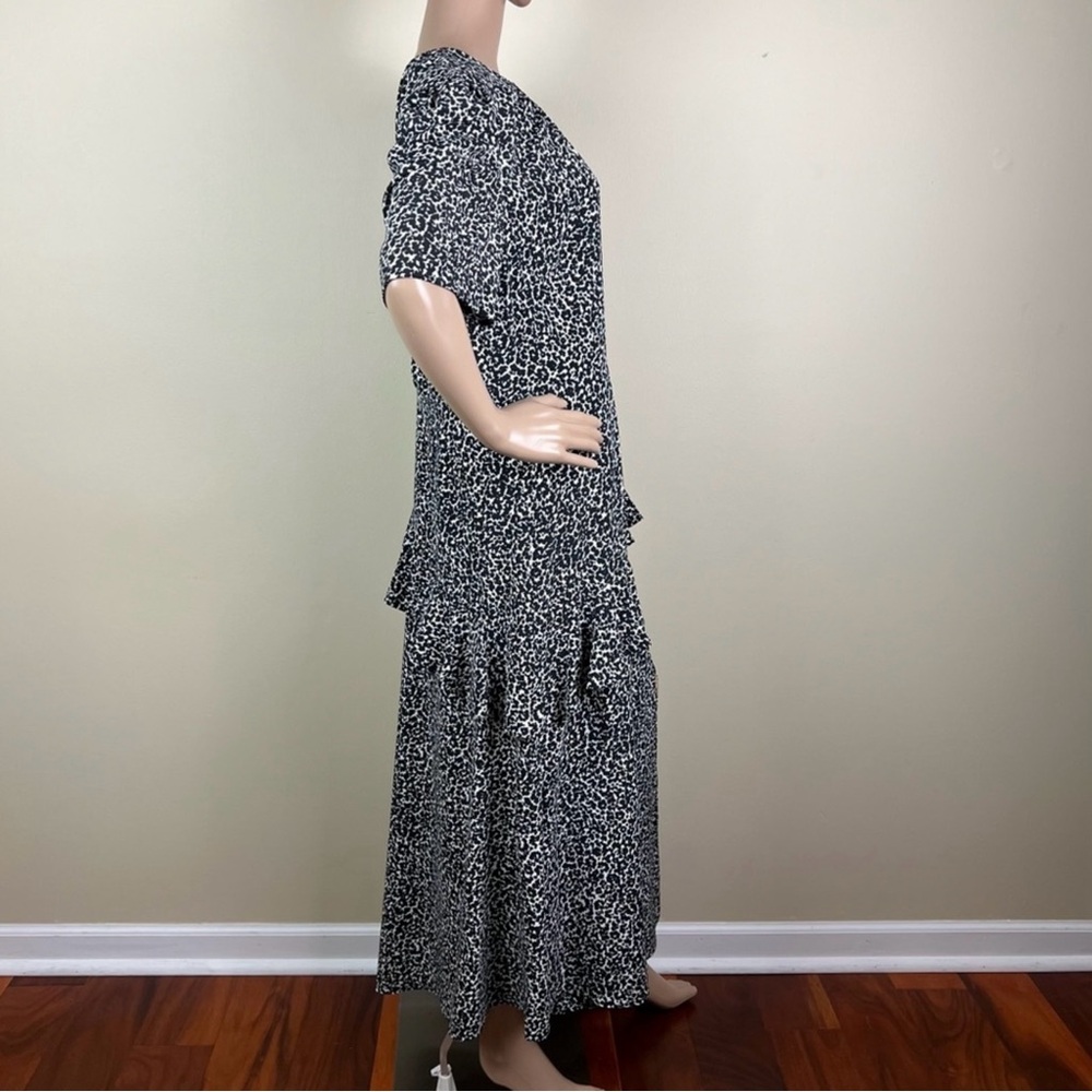 NEW TOPSHOP ANIMAL PRINT RUFFLE MAXI DRESS - Picture 5 of 9